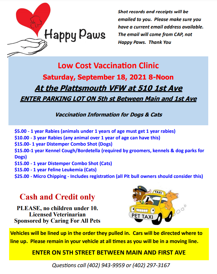 happy paws vacc