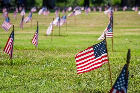 mem day flags