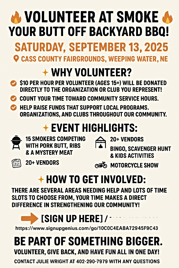 2025 09 10 WW SYBO Volunteer Sign Up for BBQ