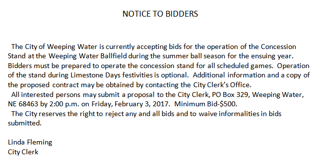 WWnotice tobidders