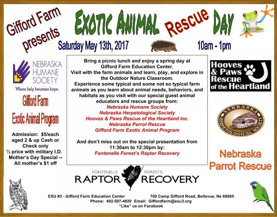 2017 Exotic Animal Day Facebook Flyer